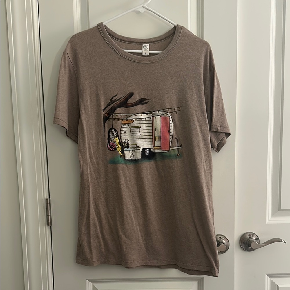 Brown Graphic Short Sleeve Tee